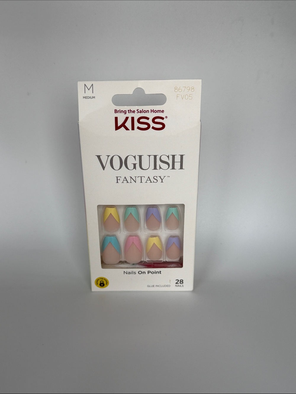 KISS Voguish Fantasy Press-On Nails – Pastel Multicolor BNIB